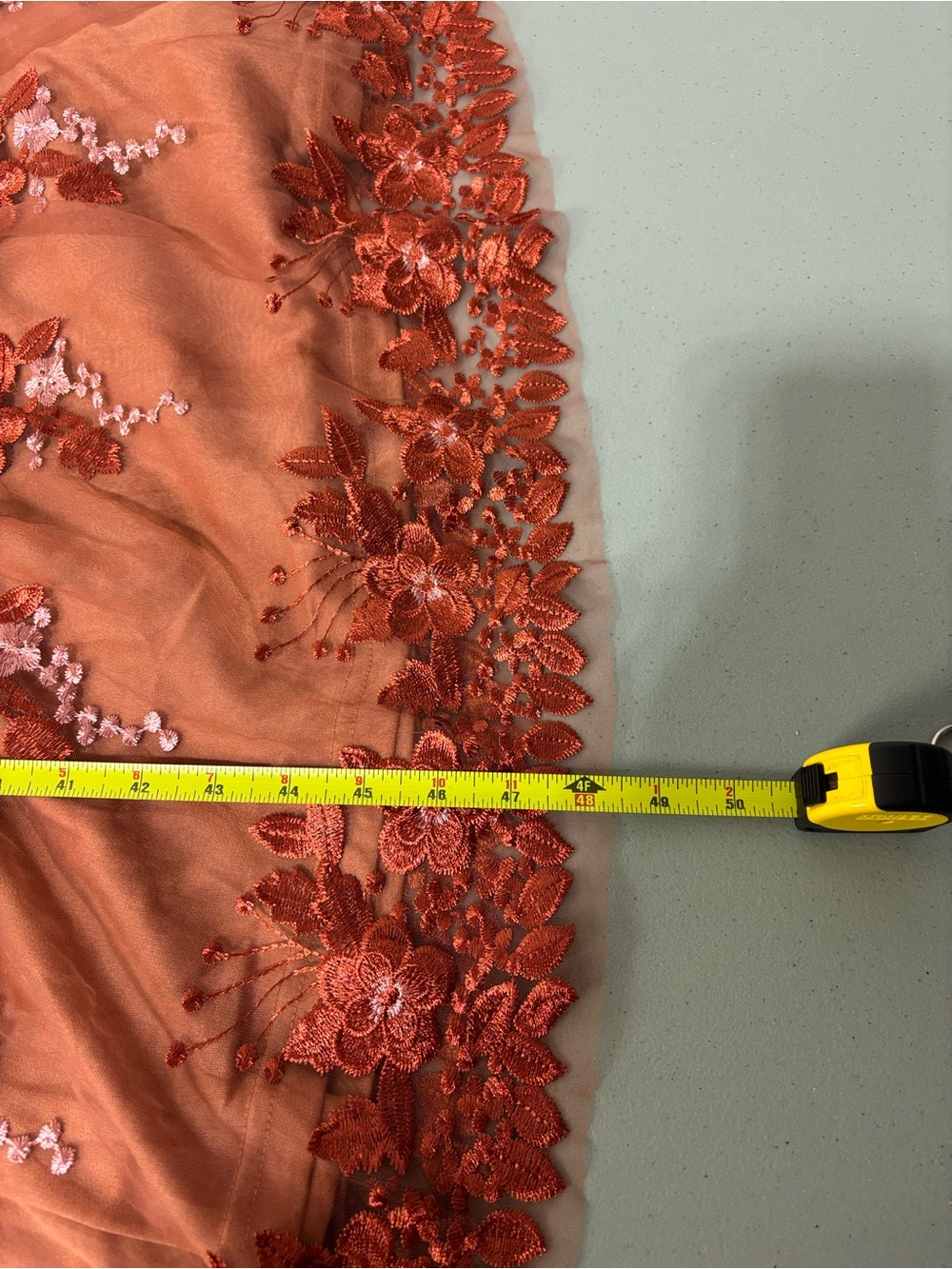 BalticBorn Lotte Embroidered Midi Dress NWT Rust Women's Medium Tiered Tulle - Picture 9 of 13